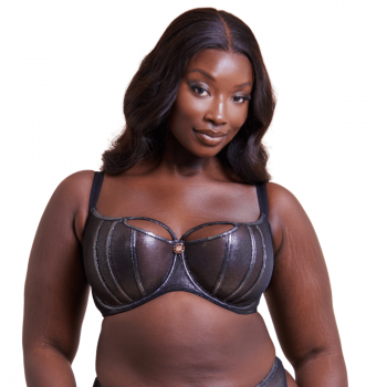 CK-ST045100-BSK- Reggiseno a balconcino Eos con ferretto ed elastici - nero lurex