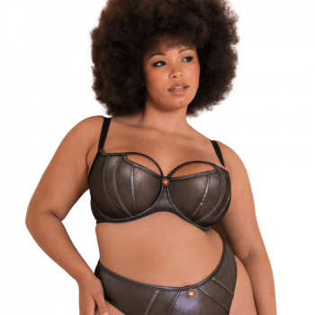 CK-ST045100-BSK- Reggiseno a balconcino Eos con ferretto ed elastici - nero lurex