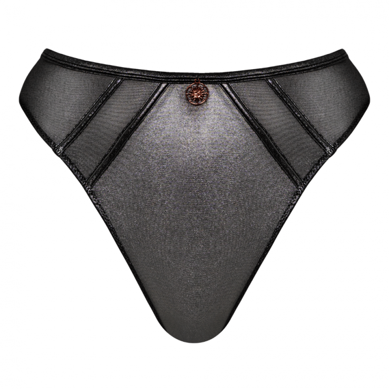 CK-ST045200-BSK- Tanga Eos in tulle - nero lurex