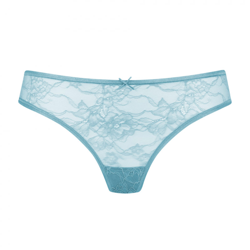 MEY-1320006-1748 - Thong serie Fabulous in pizzo - Teal Dream
