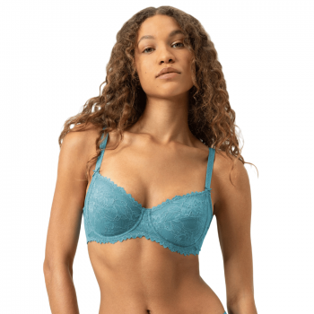 MEY-1350002-1748- Reggiseno soft con ferretto in pizzo serie Fabulous - Teal Dream