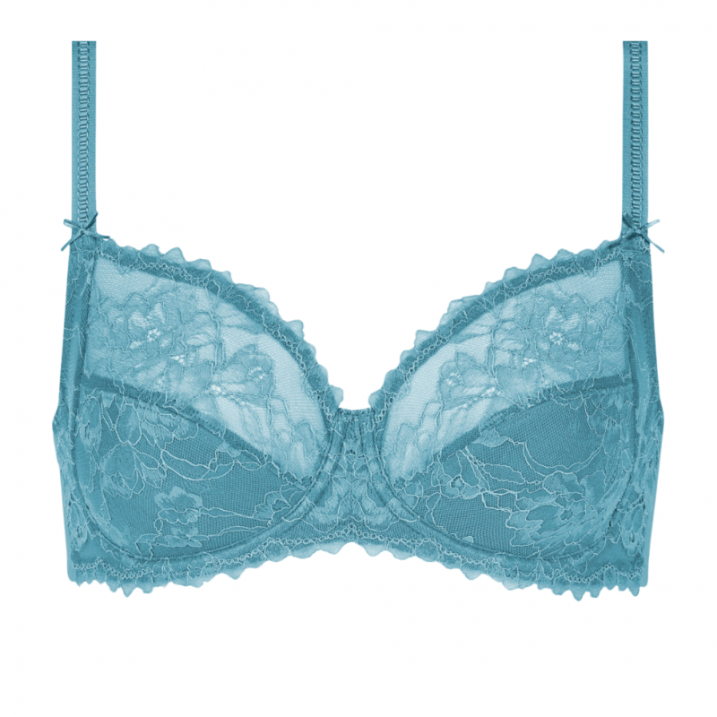 MEY-1350002-1748- Reggiseno soft con ferretto in pizzo serie Fabulous - Teal Dream