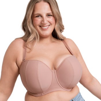 CK-2601-LAT - Reggiseno a fascia Luxe con ferretto e bretelle multiposizione - Latte