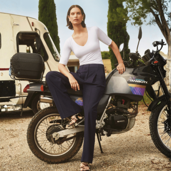 MEY-1110058-001 - Maglia maniche corte scollo a V serie Blazershirt - Bianco