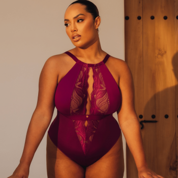 CK-ST010704BYP Body Indulgence senza ferretto Scantilly taglie curvy - Berry Purple