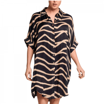 DA-26-072 - Abito copricostume Hope in viscosa - Nero