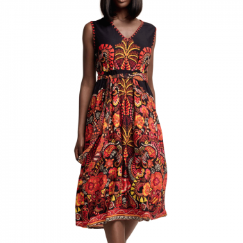 DA-26-084 - Abito Kyoko in Viscosa - Multicolor