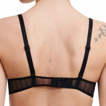 PAS-P48L90-011 - Reggiseno extra Push Up Rebecca con ferretto - Nero