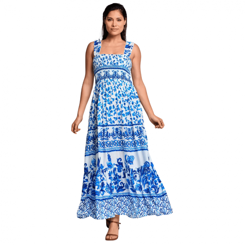 DB-26-015-Maxi Abito Vera in modal- multicolor