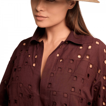 DB-26-076- Casacca in cotone Simy - Wine