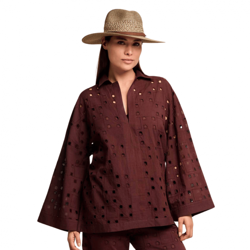 DB-26-076- Casacca in cotone Simy - Wine