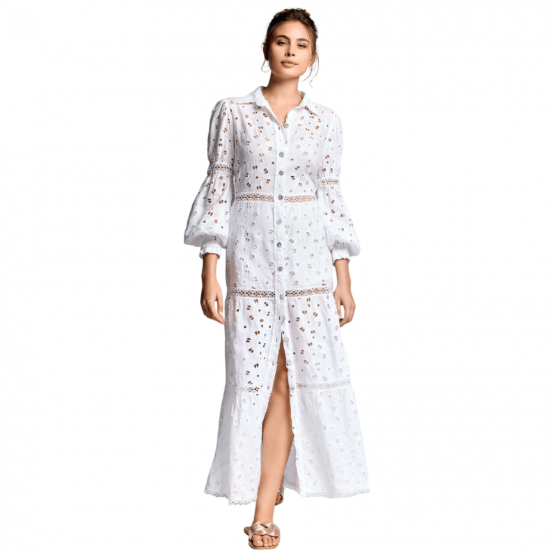 IC-26-008-WHITE-Maxi Abito Joanna in cotone - bianco