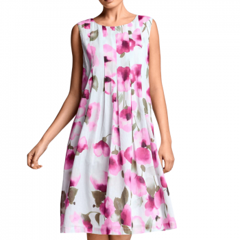 IC-26-071 - Abito lungo smanicato Delilah in cotone - Multicolor