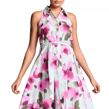 IC-26-073-Maxi Abito svasato Tessa in cotone - Multicolor