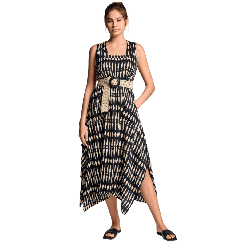 IC-26-111-Maxi Abito Elsie in viscosa - multicolor