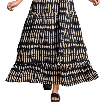 IC-26-112-Maxi Abito scollato Savannah - Multicolor