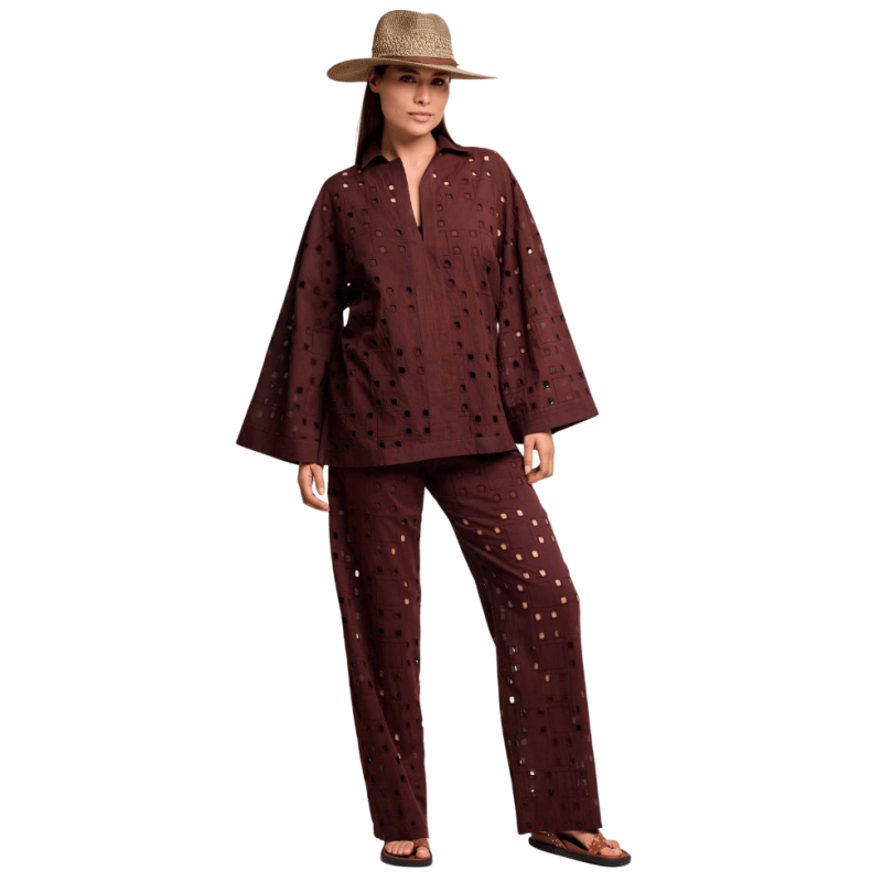 DB-26-076-077-Completo pantalone Tiffany e casacca Simy in Cotone -Wine