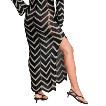 VI-26-096- Abito traforato effetto uncinetto Nefertari - Multicolor