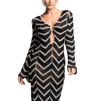 VI-26-096- Abito traforato effetto uncinetto Nefertari - Multicolor