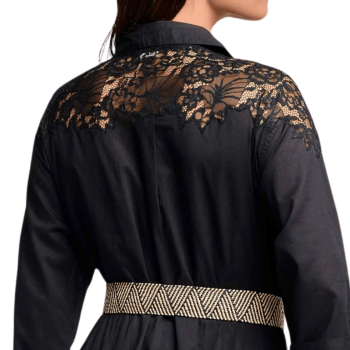 DB-26-006BLK- Casacca in cotone Naxos - nero