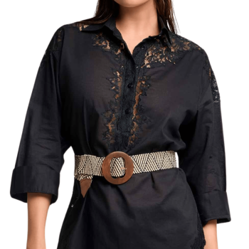 DB-26-006BLK- Casacca in cotone Naxos - nero