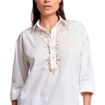 DB-26-006WHITE- Casacca in cotone Naxos - bianco