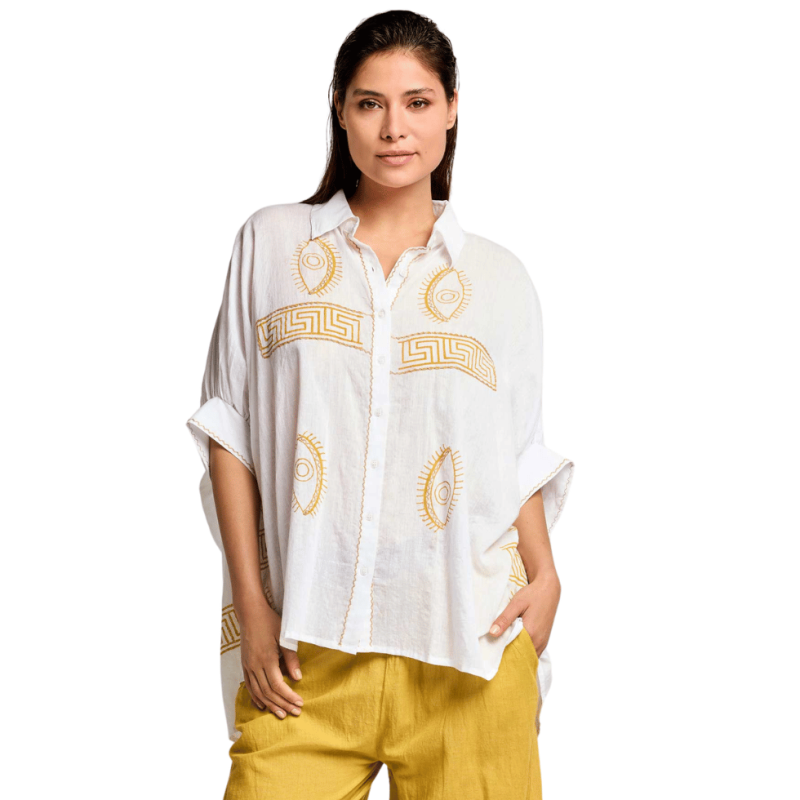 DB-26-044- Maxi camicia Zella - Bianco