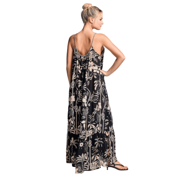 VI-26-121-Maxi Abito svasato Giada in viscosa - multicolor