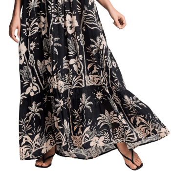 VI-26-121-Maxi Abito svasato Giada in viscosa - multicolor