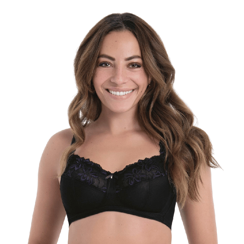 Reggiseno Suzette senza ferretto Rosa Faia nero