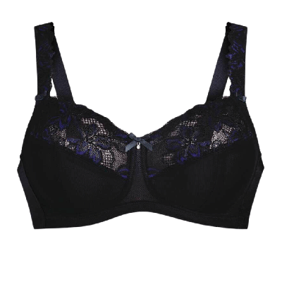 Reggiseno Suzette senza ferretto Rosa Faia nero