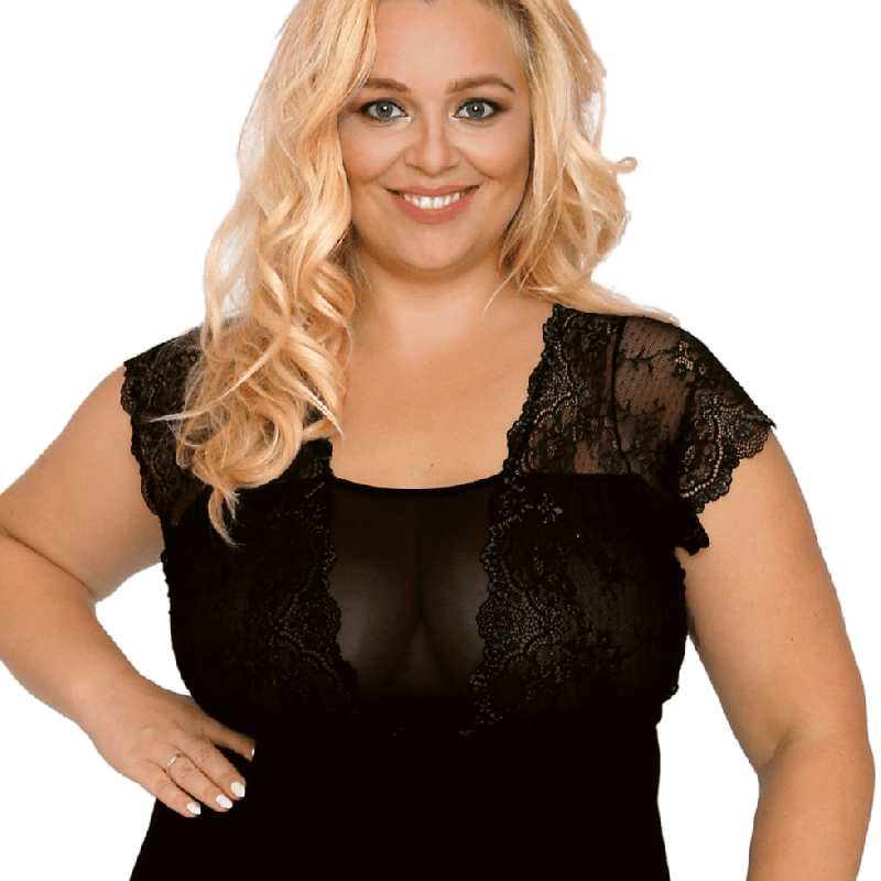 Akcent Lingerie camicia da notte con sostegno seno per taglia grandi
