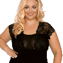 Akcent Lingerie camicia da notte con sostegno seno per taglia grandi