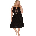 Akcent Lingerie babydoll con sostegno del seno per taglie abbondanti.
