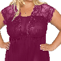 Akcent Lingerie camicia da notte con sostegno seno per taglia grandi